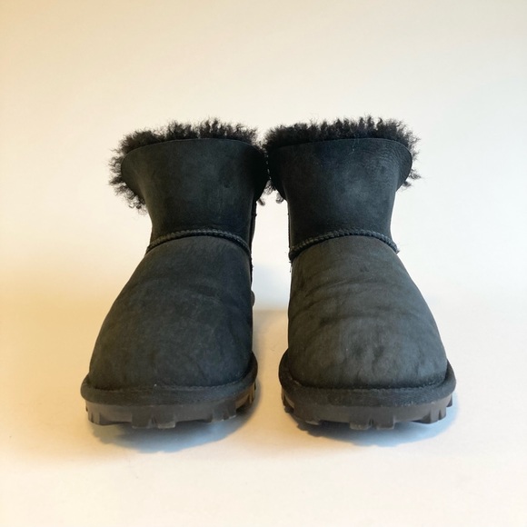 Unbranded Black Suede 100% Shearling Wool Lining Rubber Outsole Boots size 9 - Picture 8 of 13